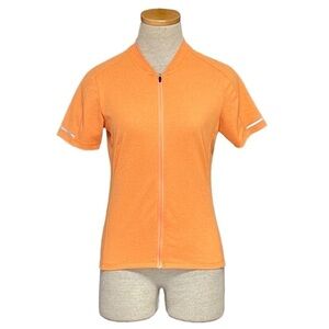 REI Cycling Shirt Zip Front Orange Bottle Pockets Size XS